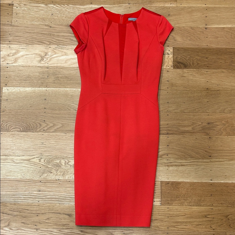Classiques Entier Vibrant Red Midi Dress